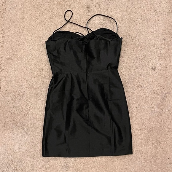 Anthropologie Maeve Embellished Sweetheart Mini Black Dress - Picture 2 of 3